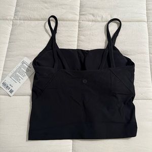Lululemon Strappy Nulu Shelf Tank Top, Black Size 6